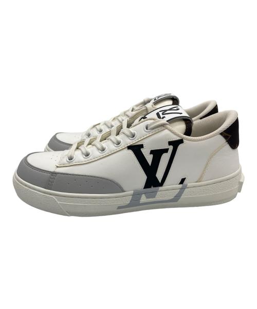 LOUIS VUITTON（ルイ ヴィトン）LOUIS VUITTON (ルイ ヴィトン) レザースニーカー ホワイト×グレー サイズ:36の古着・服飾アイテム