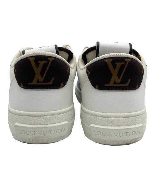 LOUIS VUITTON（ルイ ヴィトン）LOUIS VUITTON (ルイ ヴィトン) レザースニーカー ホワイト×グレー サイズ:36の古着・服飾アイテム