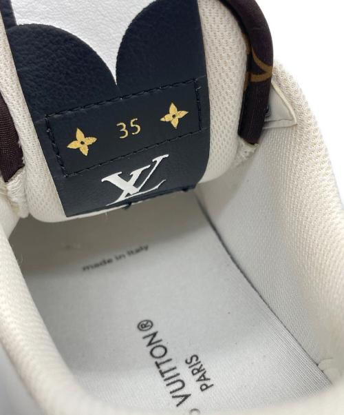 LOUIS VUITTON（ルイ ヴィトン）LOUIS VUITTON (ルイ ヴィトン) レザースニーカー ホワイト×グレー サイズ:36の古着・服飾アイテム