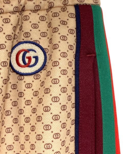 GUCCI（グッチ）GUCCI (グッチ) サイドラインロゴトラックパンツ ベージュ サイズ:Mの古着・服飾アイテム