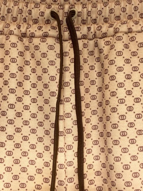 GUCCI（グッチ）GUCCI (グッチ) サイドラインロゴトラックパンツ ベージュ サイズ:Mの古着・服飾アイテム