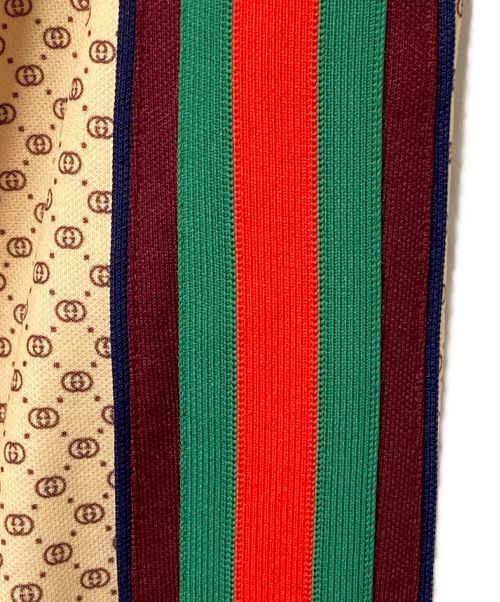 GUCCI（グッチ）GUCCI (グッチ) サイドラインロゴトラックパンツ ベージュ サイズ:Mの古着・服飾アイテム