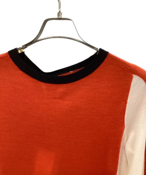 HUGO BOSS（ヒューゴ ボス）HUGO BOSS (ヒューゴ ボス) クルーネックニット オレンジ サイズ:XS 未使用品の古着・服飾アイテム