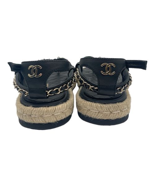 CHANEL（シャネル）CHANEL (シャネル) チェーン サンダル ブラック サイズ:35の古着・服飾アイテム