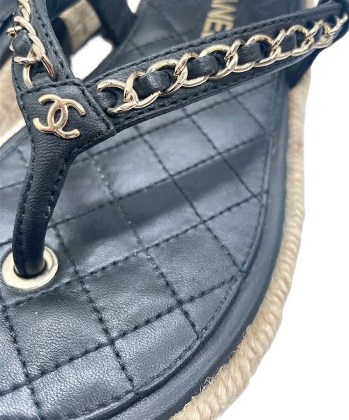 CHANEL（シャネル）CHANEL (シャネル) チェーン サンダル ブラック サイズ:35の古着・服飾アイテム