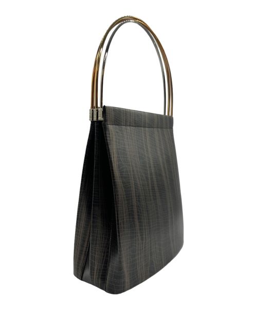 Cartier（カルティエ）Cartier (カルティエ) トリニティ トップハンドル ハンドバッグ ブラック×ブラウンの古着・服飾アイテム