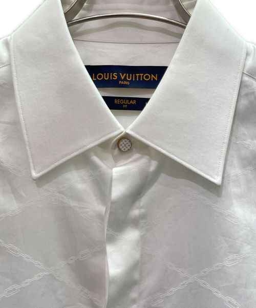 LOUIS VUITTON（ルイ ヴィトン）LOUIS VUITTON (ルイ ヴィトン) チェーン デザイン カフス ドレスシャツ ホワイト サイズ:38/15の古着・服飾アイテム