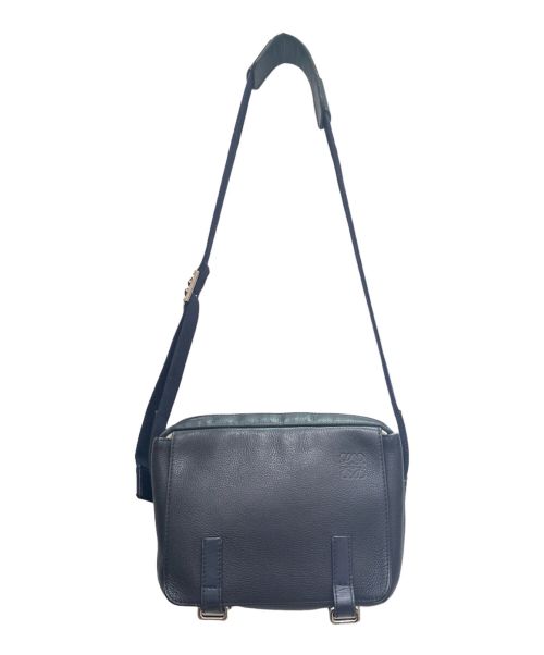 LOEWE（ロエベ）LOEWE (ロエベ) ミリタリー メッセンジャーバッグXS ネイビーの古着・服飾アイテム