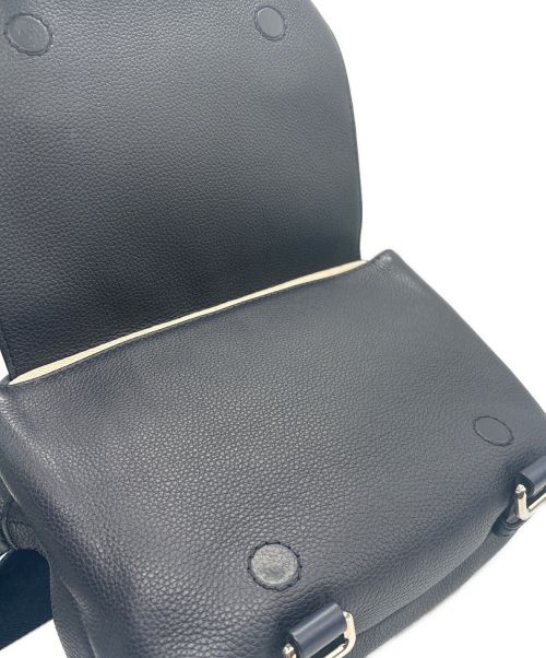 LOEWE（ロエベ）LOEWE (ロエベ) ミリタリー メッセンジャーバッグXS ネイビーの古着・服飾アイテム