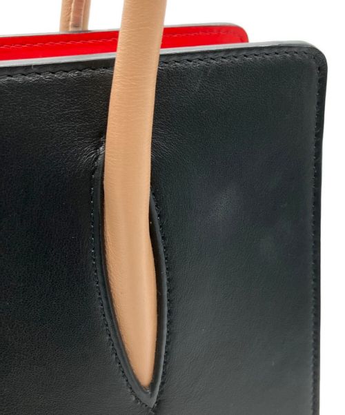 Christian Louboutin（クリスチャン・ルブタン）Christian Louboutin (クリスチャン・ルブタン) スタッズショルダーバッグ ブラック×レッド サイズ:-の古着・服飾アイテム