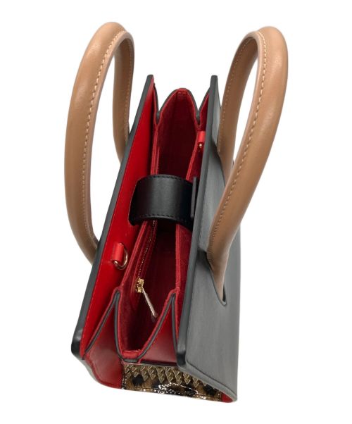 Christian Louboutin（クリスチャン・ルブタン）Christian Louboutin (クリスチャン・ルブタン) スタッズショルダーバッグ ブラック×レッド サイズ:-の古着・服飾アイテム