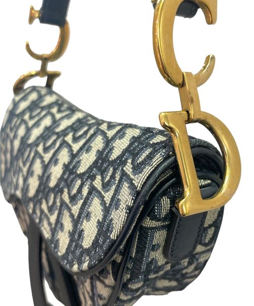 Christian Dior（クリスチャン ディオール）Christian Dior (クリスチャン ディオール) サドルバッグ ミニ トロッター ネイビー サイズ:mini/ミニの古着・服飾アイテム