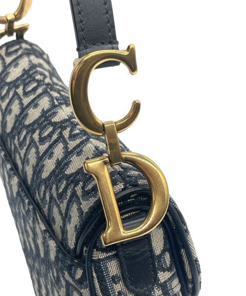 Christian Dior（クリスチャン ディオール）Christian Dior (クリスチャン ディオール) サドルバッグ ミニ トロッター ネイビー サイズ:mini/ミニの古着・服飾アイテム