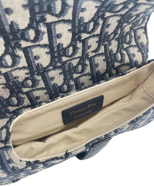 Christian Dior（クリスチャン ディオール）Christian Dior (クリスチャン ディオール) サドルバッグ ミニ トロッター ネイビー サイズ:mini/ミニの古着・服飾アイテム