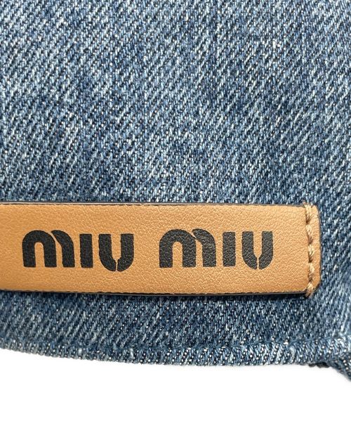 MIU MIU（ミュウミュウ）MIU MIU (ミュウミュウ) ロゴパッチ デニムキャップ インディゴ サイズ:Sの古着・服飾アイテム