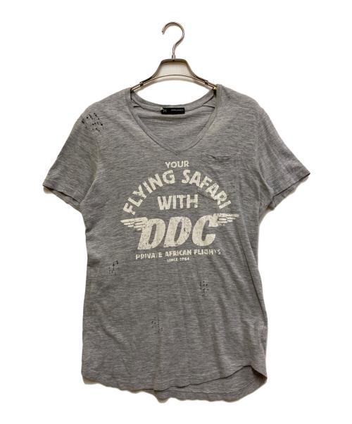 DSQUARED2（ディースクエアード）DSQUARED2 (ディースクエアード) VネックTシャツ ライトグレー サイズ:Mの古着・服飾アイテム