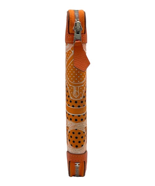 HERMES（エルメス）HERMES (エルメス) ソクワール シルク ウォレット オレンジの古着・服飾アイテム