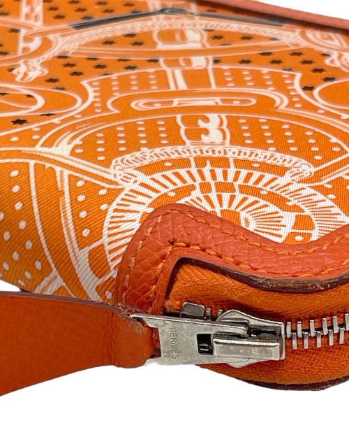 HERMES（エルメス）HERMES (エルメス) ソクワール シルク ウォレット オレンジの古着・服飾アイテム