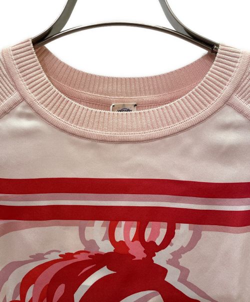 HERMES（エルメス）HERMES (エルメス) ツイルレーヌ ロングスリーブ ワンピース ピンク サイズ:34 未使用品の古着・服飾アイテム