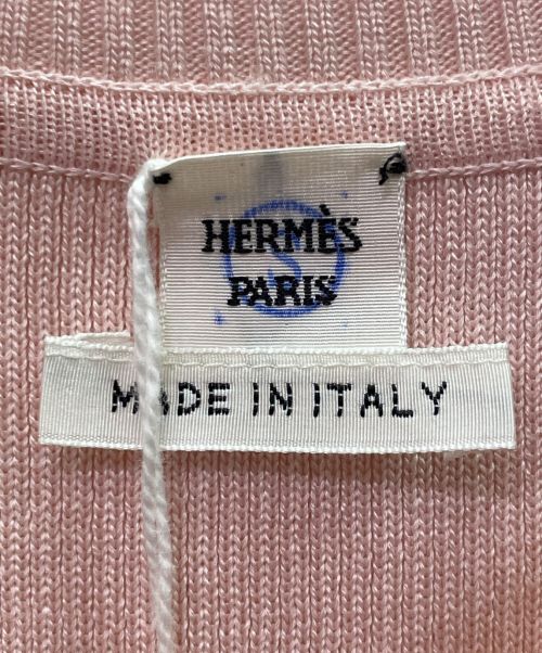 HERMES（エルメス）HERMES (エルメス) ツイルレーヌ ロングスリーブ ワンピース ピンク サイズ:34 未使用品の古着・服飾アイテム