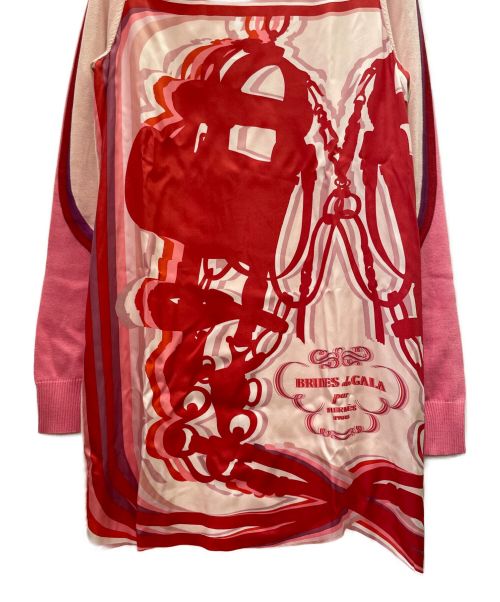 HERMES（エルメス）HERMES (エルメス) ツイルレーヌ ロングスリーブ ワンピース ピンク サイズ:34 未使用品の古着・服飾アイテム
