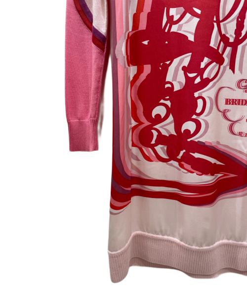 HERMES（エルメス）HERMES (エルメス) ニットワンピース ピンク サイズ:34の古着・服飾アイテム