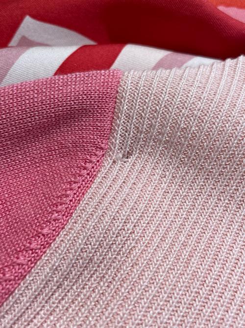 HERMES（エルメス）HERMES (エルメス) ニットワンピース ピンク サイズ:34の古着・服飾アイテム