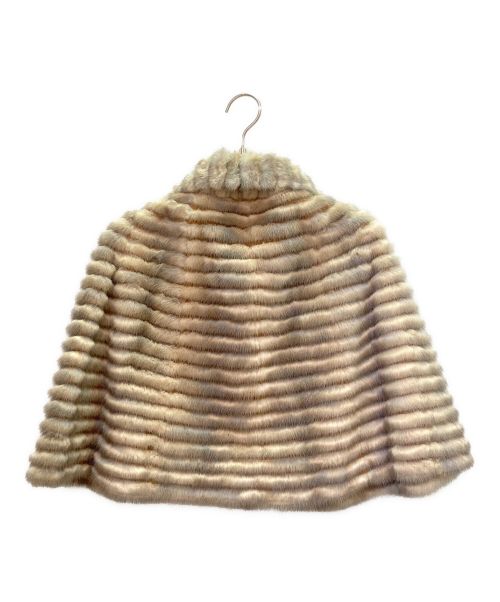 FENDI（フェンディ）FENDI (フェンディ) ミンクファー レザー ポンチョ ブラウン サイズ:40の古着・服飾アイテム