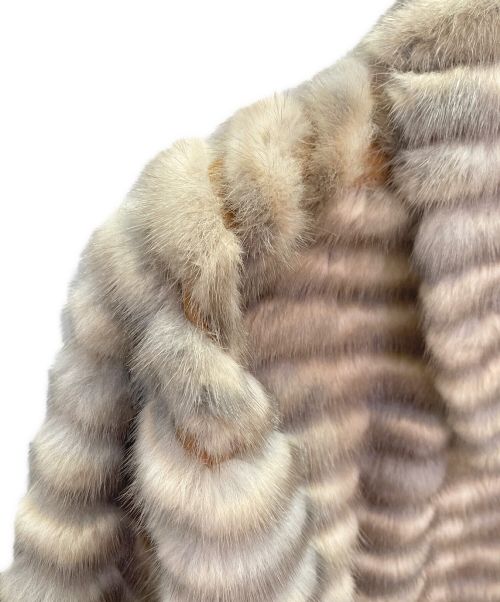 FENDI（フェンディ）FENDI (フェンディ) ミンクファー レザー ポンチョ ブラウン サイズ:40の古着・服飾アイテム