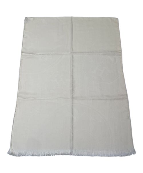 HERMES（エルメス）HERMES (エルメス) ストール ニュー・リブリス ホワイトの古着・服飾アイテム