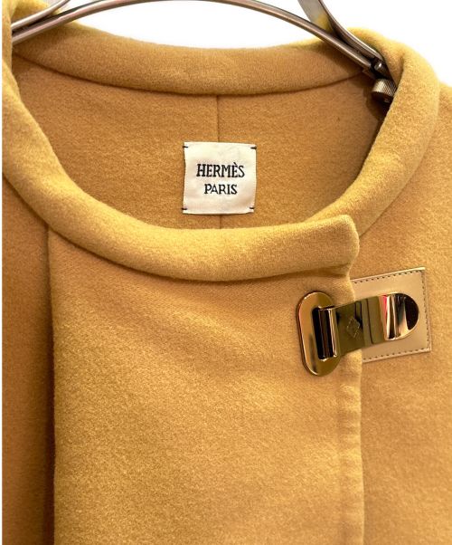 HERMES（エルメス）HERMES (エルメス) デザイン ワイドジャケット ベージュ サイズ:40の古着・服飾アイテム