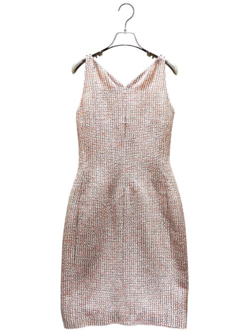 CHANEL（シャネル）CHANEL (シャネル) ツイードノースリーブワンピース ピンク サイズ:34の古着・服飾アイテム