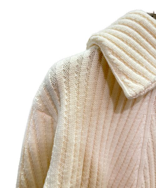 HERMES（エルメス）HERMES (エルメス) ハイネック リブニット アイボリー サイズ:34の古着・服飾アイテム