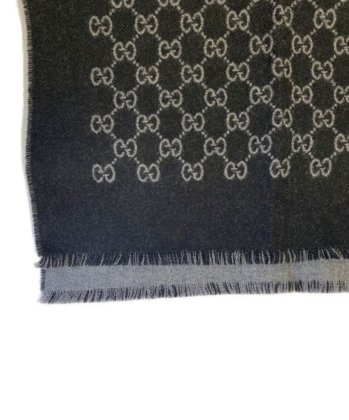 GUCCI（グッチ）GUCCI (グッチ) GG wool muffler（GGウールマフラー） ブラック サイズ:-の古着・服飾アイテム