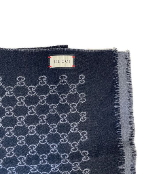 GUCCI（グッチ）GUCCI (グッチ) GG wool muffler（GGウールマフラー） ブラック サイズ:-の古着・服飾アイテム