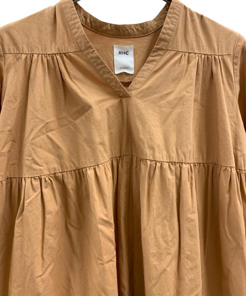 RHC Ron Herman（アールエイチシー ロンハーマン）RHC Ron Herman (アールエイチシー ロンハーマン) RHC Ron Herman　ロングブラウスワンピース オレンジ サイズ:XSの古着・服飾アイテム