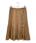 CHANELシャネル）の古着「Coco Mark Silk Skirt」｜ゴールド