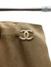 中古・古着 CHANEL (シャネル) Coco Mark Silk Skirt ゴールド サイズ:34：35000円