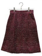 CHANELシャネル）の古着「Tweed skirt」｜レッド×ブラック