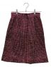 CHANEL (シャネル) Tweed skirt レッド×ブラック サイズ:36：55000円