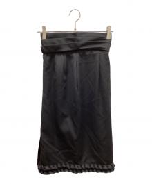 Yves Saint Laurent（イヴサンローラン）の古着「フリルコクーンスカート」｜ブラック