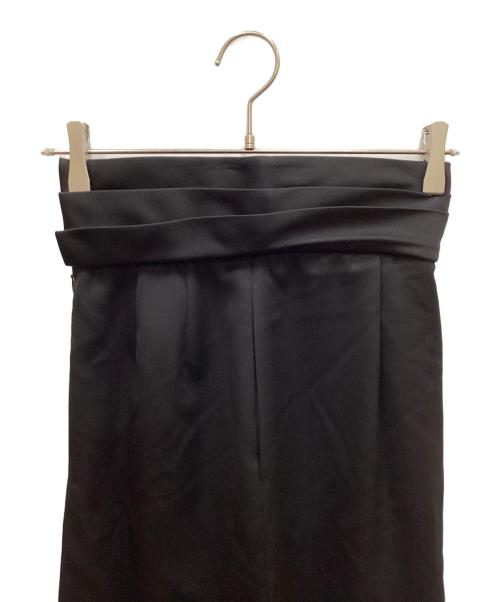 Yves Saint Laurent（イヴサンローラン）Yves Saint Laurent (イヴサンローラン) フリルコクーンスカート ブラック サイズ:34の古着・服飾アイテム