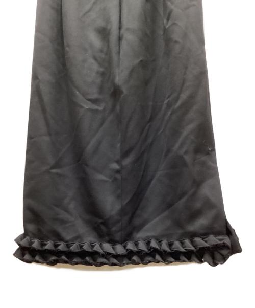 Yves Saint Laurent（イヴサンローラン）Yves Saint Laurent (イヴサンローラン) フリルコクーンスカート ブラック サイズ:34の古着・服飾アイテム