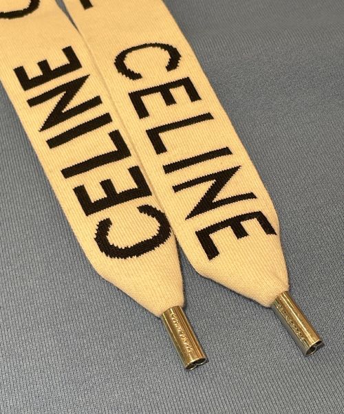 CELINE（セリーヌ）CELINE (セリーヌ) ルーズ フーディー スカイブルー サイズ:XLの古着・服飾アイテム