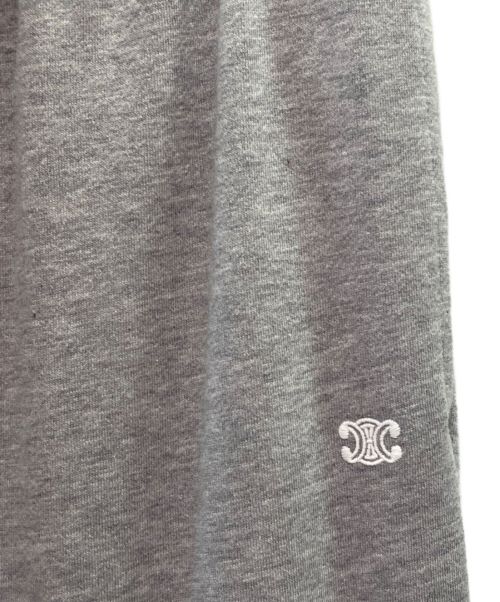 CELINE（セリーヌ）CELINE (セリーヌ) ロゴ刺繍 スウェットパンツ ライトグレー サイズ:XLの古着・服飾アイテム