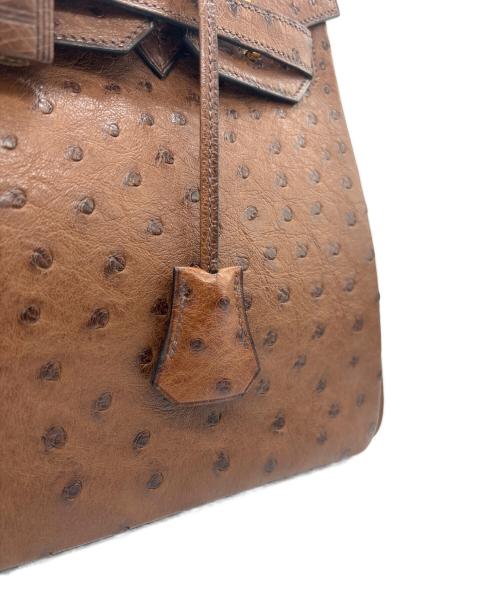 HERMES（エルメス）HERMES (エルメス) バーキン 30/ゴールド金具/オーストリッチ/ブラウン/□G刻印 ブラウン サイズ:30の古着・服飾アイテム