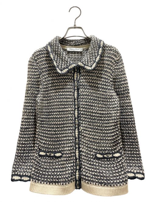 Christian Dior（クリスチャン ディオール）Christian Dior (クリスチャン ディオール) ニットカーディガン ホワイト サイズ:36の古着・服飾アイテム