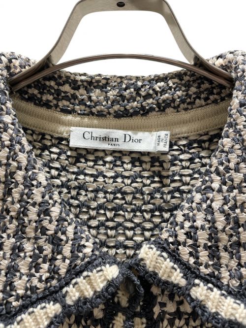 Christian Dior（クリスチャン ディオール）Christian Dior (クリスチャン ディオール) ニットカーディガン ホワイト サイズ:36の古着・服飾アイテム