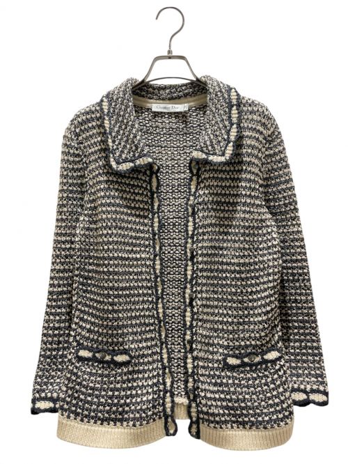 Christian Dior（クリスチャン ディオール）Christian Dior (クリスチャン ディオール) ニットカーディガン ホワイト サイズ:36の古着・服飾アイテム
