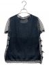 CHANEL (シャネル) Ribbon see through blouse ネイビー×ブラック サイズ:38：35000円
